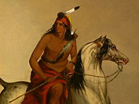 Black Knife (Cuchillo Negro), un guerrero apache (detalle) por John Mix Stanley